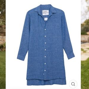 Frank & Eileen Shirt Dress Hunter Linen Blend M